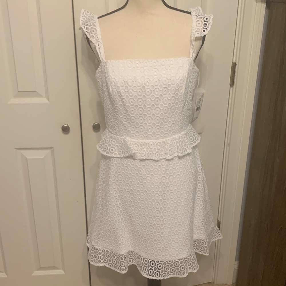 Aidan by Adan Maddox Lace Fit & Flare Dress